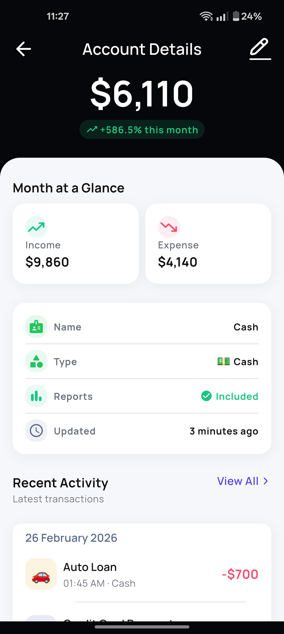 Finara app screen 4